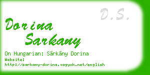 dorina sarkany business card