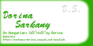 dorina sarkany business card